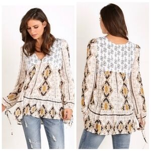 Free People Down by the Bay Ivory Boho Tunic